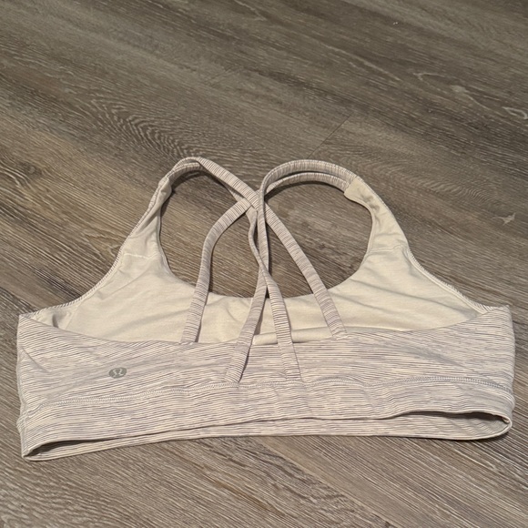 Lululemon Athletica Strappy Heathered Sports Bra - Light Gray - Picture 3 of 5